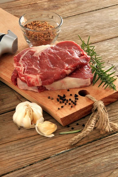 Raw prime rib beef steaks — Stock Photo, Image