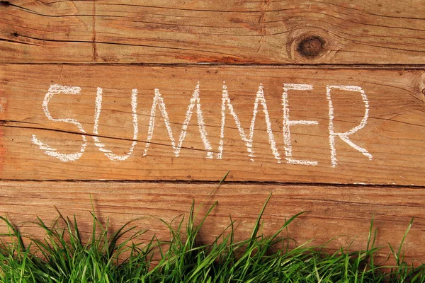 Summer written in chalk — Stock Photo, Image