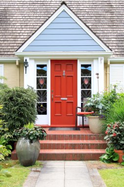 Colourful house front.  clipart