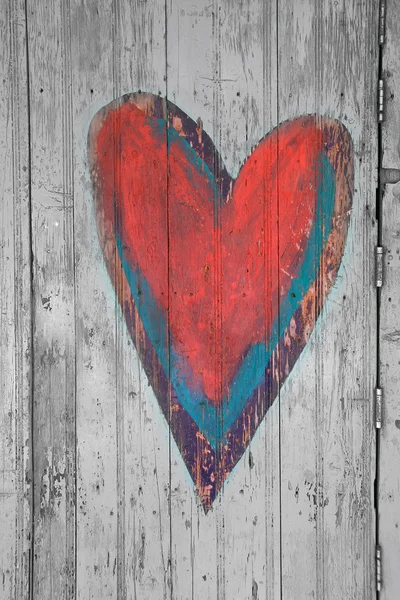 Vintage painted heart — Stock Photo, Image