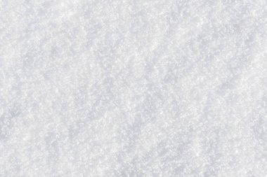 Beyaz, parlak, kar arkaplan dokusu. Taze, dikişsiz kar dokusu. Karlı yüzey kapanışı