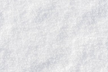 Beyaz, parlak, kar arkaplan dokusu. Taze, dikişsiz kar dokusu. Karlı yüzey kapanışı
