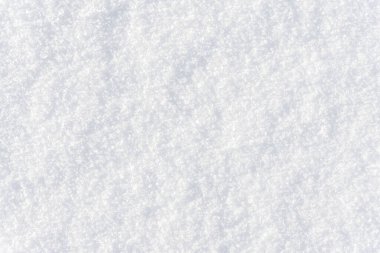Beyaz, parlak, kar arkaplan dokusu. Taze, dikişsiz kar dokusu. Karlı yüzey kapanışı