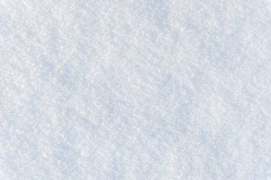 Beyaz, parlak, kar arkaplan dokusu. Taze, dikişsiz kar dokusu. Karlı yüzey kapanışı