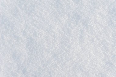 Beyaz, parlak, kar arkaplan dokusu. Taze, dikişsiz kar dokusu. Karlı yüzey kapanışı