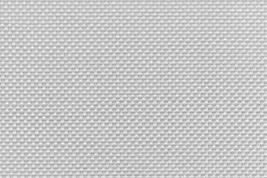 Örgü yün kumaş arka planının beyaz doğal dokusu. Beyaz pamuk kumaş, örülmüş tuval dokusu