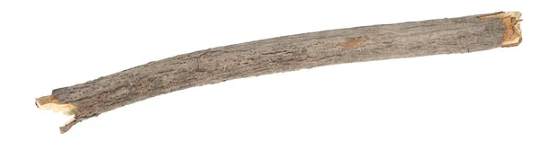 乾燥した木の小枝の枝は白い背景に孤立しています 白い背景に壊れた木の板の破片 — ストック写真