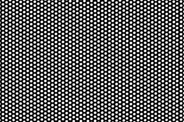 Beyaz arkaplanda izole edilmiş siyah ağ geometrik kusursuz desen