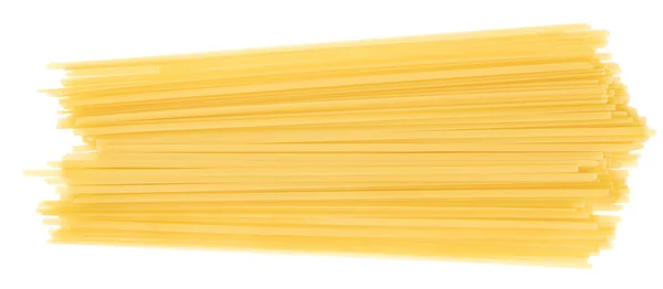 Grămadă Paste Izolate Fundal Alb Spaghete Legate Frânghie — Fotografie, imagine de stoc