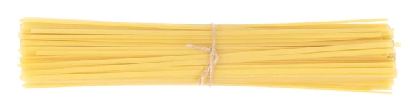 Куча Пасты Изолированы Белом Фоне Спагетти Связанные Веревкой — стоковое фото