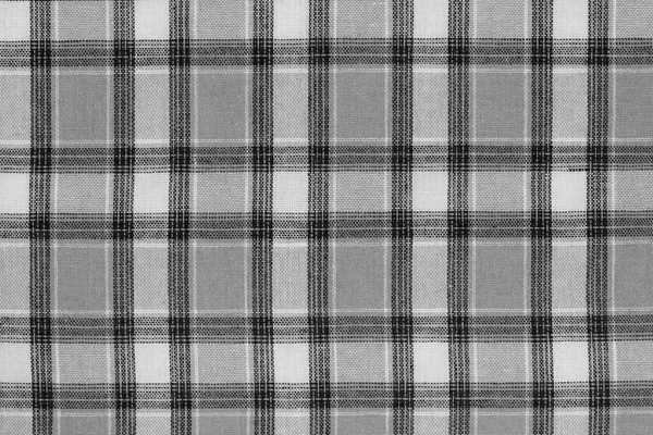 Zwarte Witte Tartan Textuur Achtergrond Overhemdstof Met Een Ruitjespatroon Fabrieksmateriaal — Stockfoto