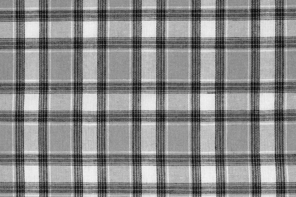 Tartan Noir Blanc Fond Texture Tissu Chemise Avec Motif Carreaux — Photo