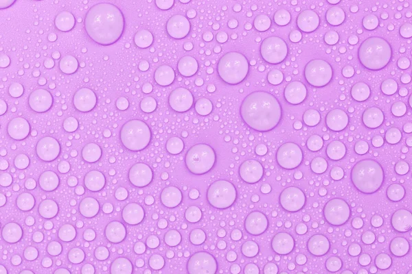 Waterdruppels Paarse Achtergrond Textuur Achtergrondglas Bedekt Met Druppels Water Violette — Stockfoto