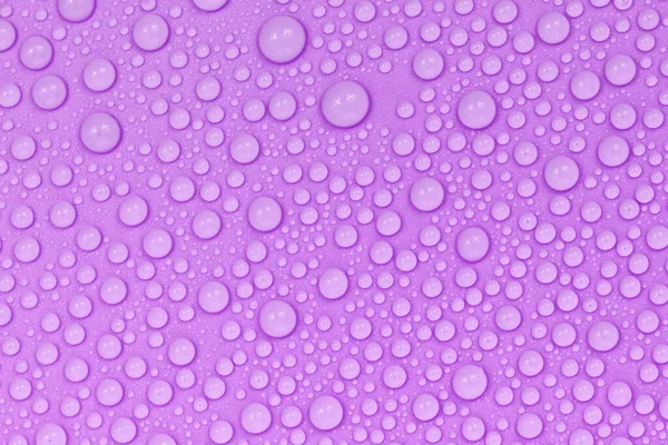 Gotas Agua Sobre Textura Fondo Púrpura Cristal Fondo Cubierto Con —  Fotos de Stock