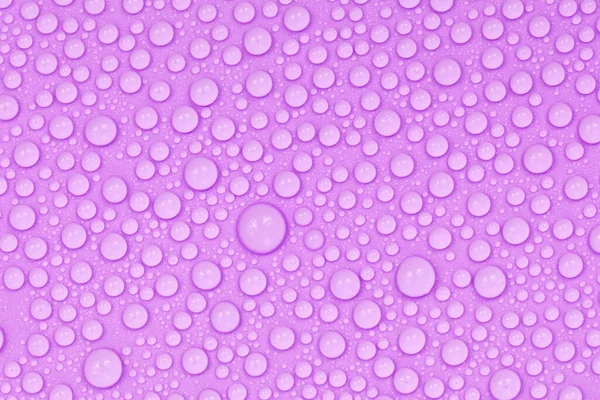 Waterdruppels Paarse Achtergrond Textuur Achtergrondglas Bedekt Met Druppels Water Violette — Stockfoto