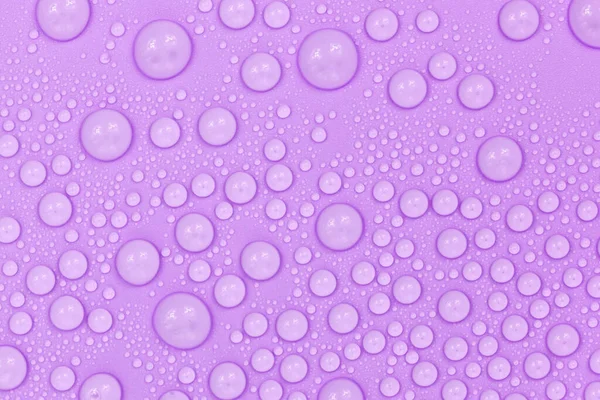 Waterdruppels Paarse Achtergrond Textuur Achtergrondglas Bedekt Met Druppels Water Violette — Stockfoto