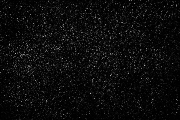 Nieve Cayendo Sobre Fondo Negro Partículas Pequeñas Con Puntos Brillantes — Foto de Stock