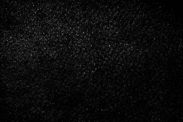 Πέφτει Χιόνι Μαύρο Φόντο Μικρά Σωματίδια Φωτεινές Κουκίδες Έναστρο Ουρανό — Φωτογραφία Αρχείου