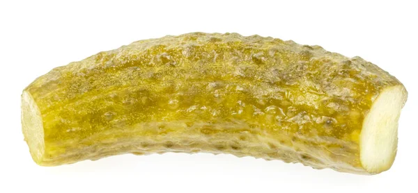 Inlagda Gurkor Isolerade Vit Bakgrund Marinerade Pickles Saltade Gurkor Nära — Stockfoto