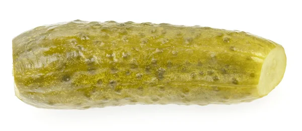 Inlagda Gurkor Isolerade Vit Bakgrund Marinerade Pickles Saltade Gurkor Nära — Stockfoto