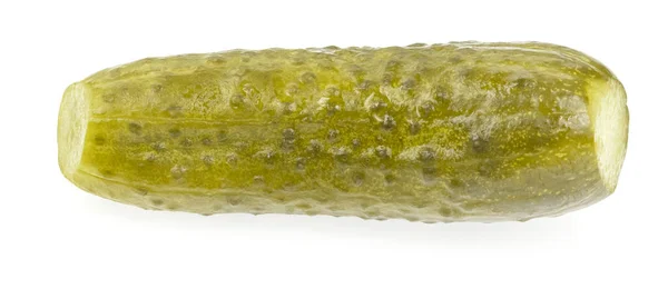 Inlagda Gurkor Isolerade Vit Bakgrund Marinerade Pickles Saltade Gurkor Nära — Stockfoto