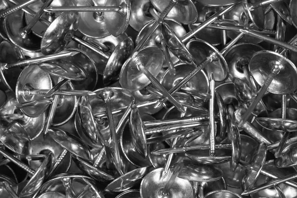 Stahl Dekorative Nägel Hintergrund Textur Dekorative Daumenschrauben Kleine Nadel — Stockfoto