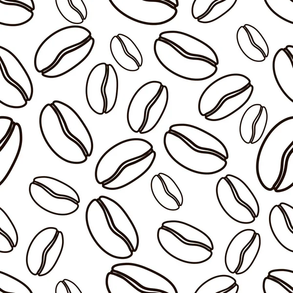 Modèle Café Vectoriel Grains Café Motif Sans Couture Modèle Café — Image vectorielle