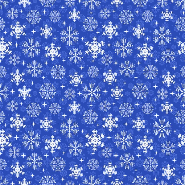 Flocon Neige Motif Hiver Sans Couture Modèle Noël Vectoriel Sur — Image vectorielle