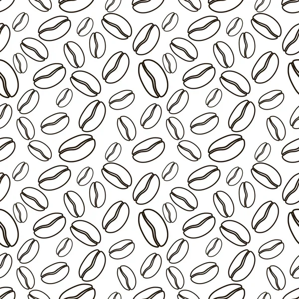 Modèle Café Vectoriel Grains Café Motif Sans Couture Modèle Café — Image vectorielle