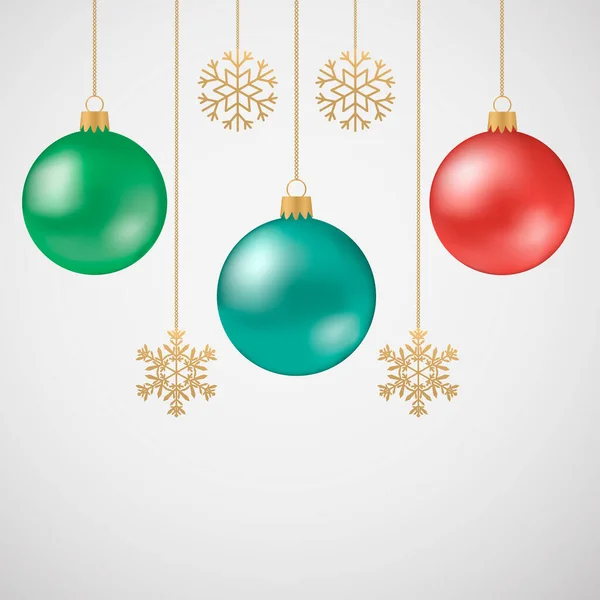 Bir dizi vektör kar taneleri ve Noel topları. Altın kar taneleri koleksiyonu.