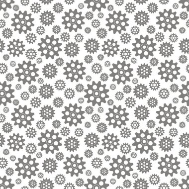 Dişliler kusursuz desen. Fabrika vites tekerlerinin vektör çizimi. Mekanik ekipman. Teçhizatın görüntüsü.