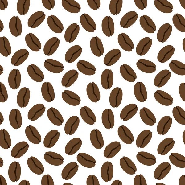 褐色咖啡豆 Coffe无缝向量模式 适用于包装纸 面料印刷 咖啡店 咖啡店等行业 — 图库矢量图片