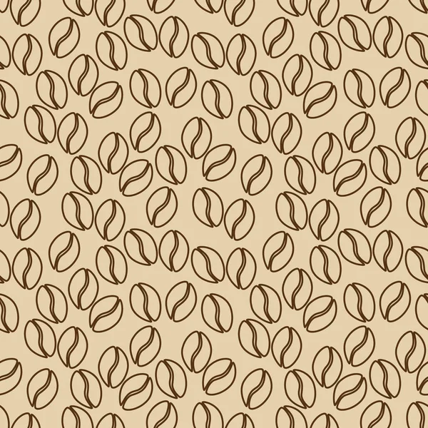 Brown Coffee Beans Coffe Seamless Vector Pattern Suitable Wrapping Paper — Stock Vector