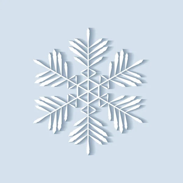 ベクトル スノーフレーク ベクトル スノーフレーク アイコン スノーフレークロゴ 平らな冬の雪の結晶 — ストックベクタ