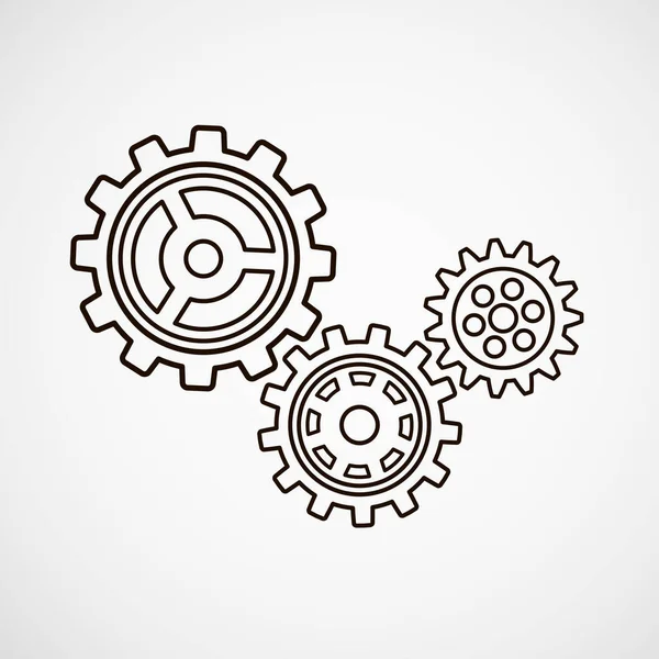 Metallgetriebe Werksgetriebe Vektor Symbol Mechanisches Getriebe Das Bild Der Ausrüstung — Stockvektor