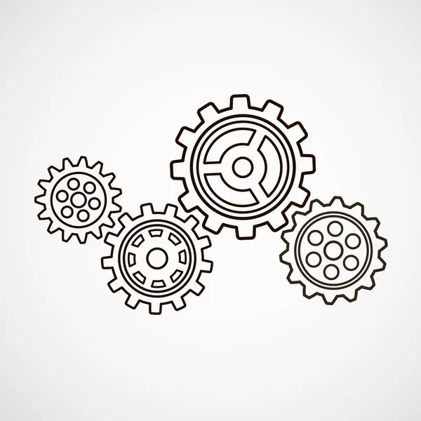 Metallgetriebe Werksgetriebe Vektor Symbol Mechanisches Getriebe Das Bild Der Ausrüstung — Stockvektor