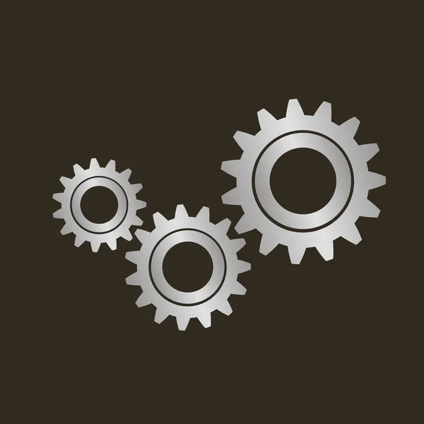 Metallgetriebe Werksgetriebe Vektor Symbol Mechanisches Getriebe Das Bild Der Ausrüstung — Stockvektor