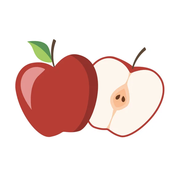 Manzanas Sobre Fondo Blanco Esta Creatividad Traerá Éxito Proyecto Negocio — Vector de stock