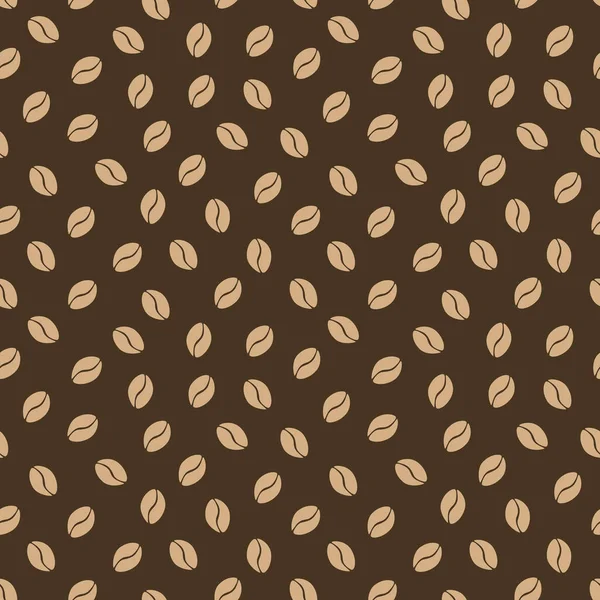 Kahverengi kahve çekirdekleri. Kahve pürüzsüz vektör deseni. Ambalaj kağıdı, kumaş baskı, kahve dükkanı, restoran, kafe için uygun