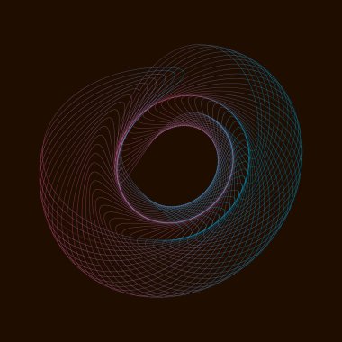 Soyut dekoratif spirograf deseni. Bir tasarım projesi için, kupon, şablon, hediye sertifikası.