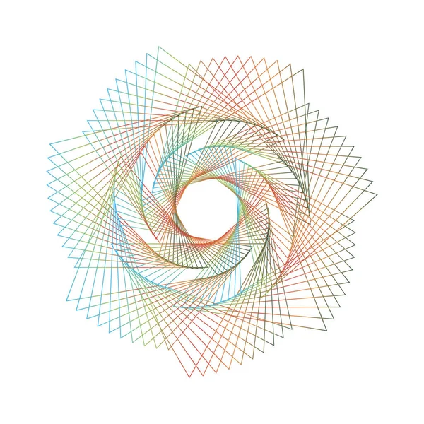 Spirograph Abstract Element White Background — Stock Vector