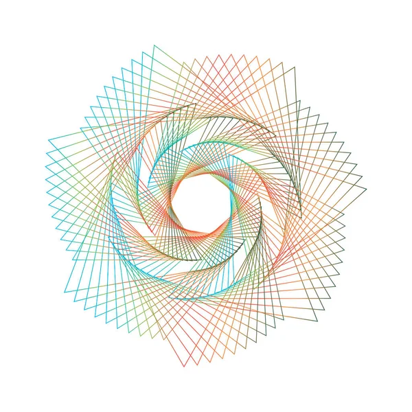 Spirograph Abstrakt Element Vit Bakgrund Stockvektor