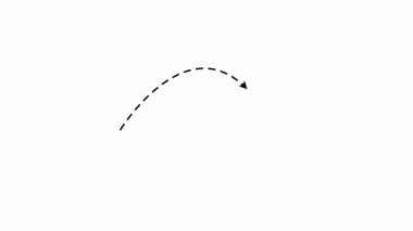 Canlandırılmış ok şeffaf arkaplan üzerinde sorunsuz hareket ediyor, en az hareketli grafik ögesi. Hareket eden ok, yön oku, yön oku, hareket grafiği, alfa kanalı