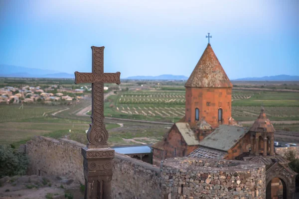 Igreja Khor Virap Armênia Sob — Fotografia de Stock