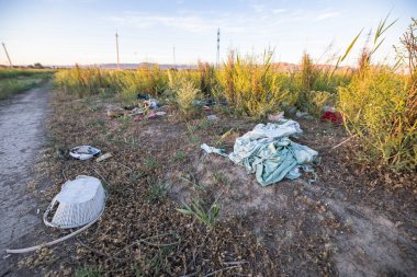 Doğadaki çöp yığını.