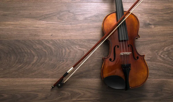 Violin Vintage Stil Trä Backgroun — Stockfoto