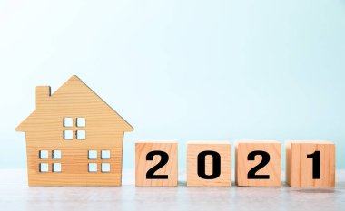 Ahşap bloklu ahşap evler ve 202.