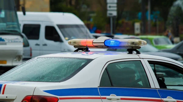 Polizei Polizist Gesetz Notdienst Auto Sirene — Stockfoto