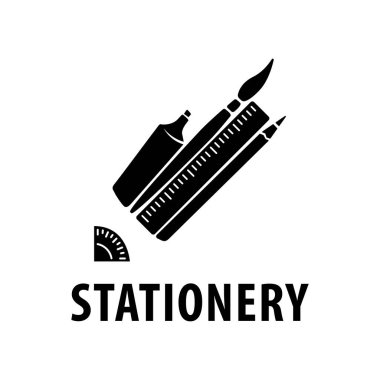 Bir kırtasiye dükkanı için vektör logosu