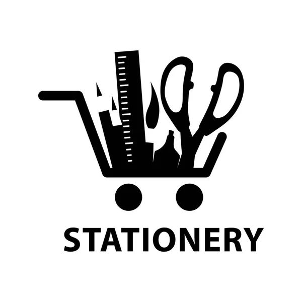 Logo Wektora Dla Sklepu Papierniczego — Wektor stockowy